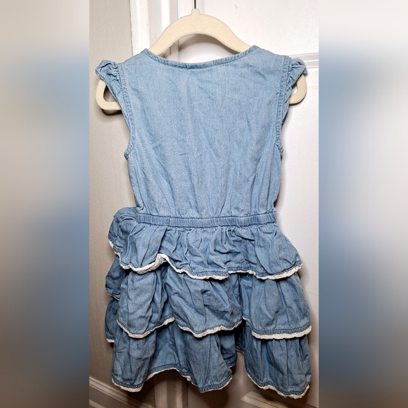 Calvin Klein Sleeveless Denim Ruffle Dress (4) - Picture 2 of 5